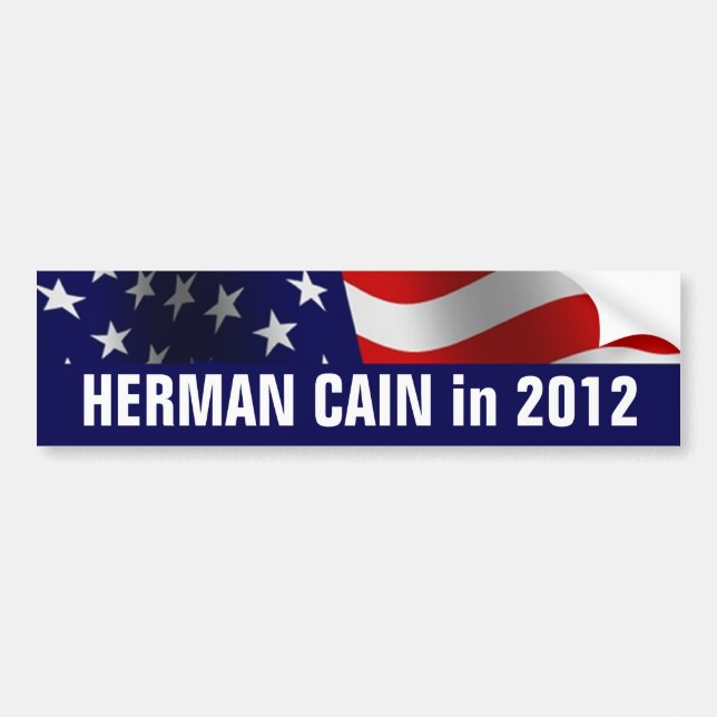Adesivo Para Carro Herman Cain em 2012 (Frente)