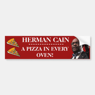Adesivo Para Carro Herman Cain: Uma pizza em cada fundo do vermelho