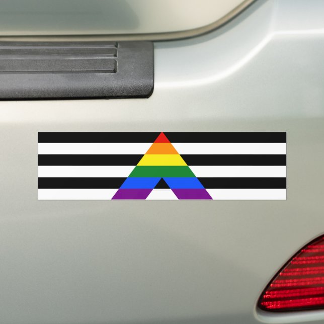 Adesivo Para Carro Hetero de SlipperyJoe Ally Flag gay de presentes L (No carro)