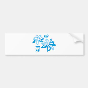 Adesivo Para Carro Hibiscus azul customizável