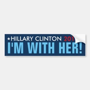 Adesivo Para Carro Hillary 2016 "eu sou COM ELA!" Autocolante no