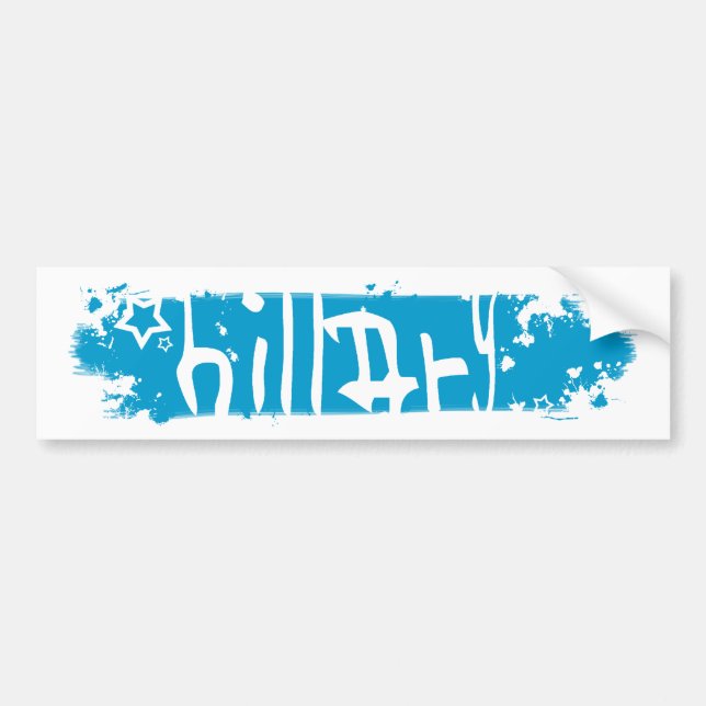 Adesivo Para Carro hillary clinton 08. arranhado. (Frente)