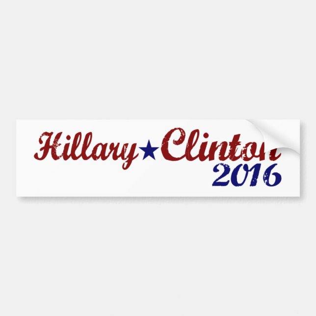 Adesivo Para Carro Hillary Clinton 2016 (Frente)