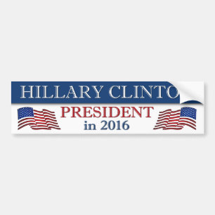 Adesivo Para Carro Hillary Clinton 2016 patriótica