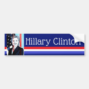 Adesivo Para Carro Hillary Clinton Digital Art Bumper Sticker