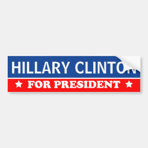 Adesivo Para Carro Hillary Clinton para o presidente 2016