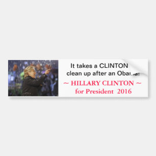 Adesivo Para Carro Hillary Clinton para o presidente 2016 -