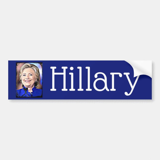 Adesivo Para Carro Hillary Clinton Portrait Bumper Sticker (Frente)