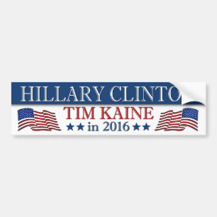 Adesivo Para Carro Hillary Clinton Tim Kaine 2016 Patriótico
