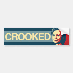 Adesivo Para Carro HILLARY CURVADA - propaganda de Anti-Hillary - -
