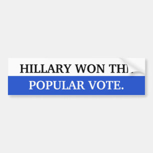 Adesivo Para Carro Hillary ganhou o voto popular