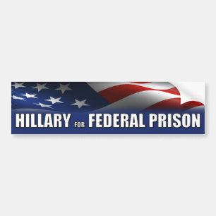 Adesivo Para Carro Hillary para a prisão federal