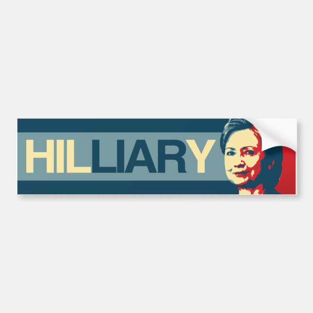 Adesivo Para Carro HILLIARY - Propaganda de Anti-Hillary - - (Frente)