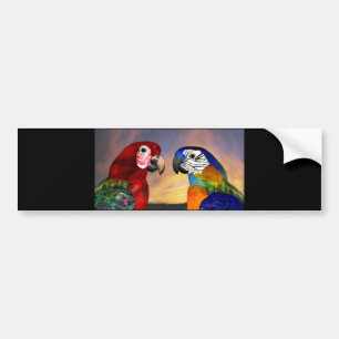 ADESIVO PARA CARRO HIPER PARROTS/ARA VERMELHO E AZUL