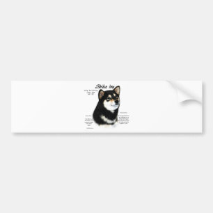 Adesivo Para Carro Histórico do Shiba Inu Negro
