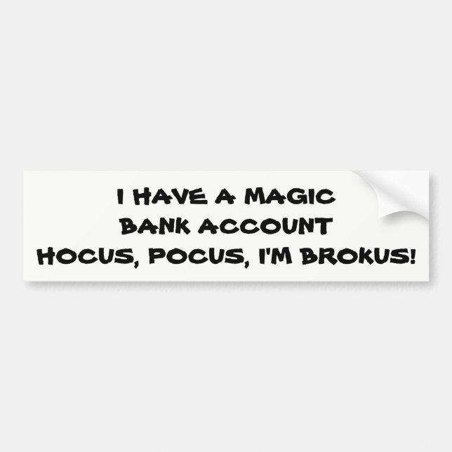 Adesivo Para Carro Hocus Pocus I'm Brokus (Frente)