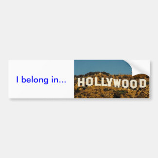 Adesivo Para Carro hollywood, eu pertenço em…