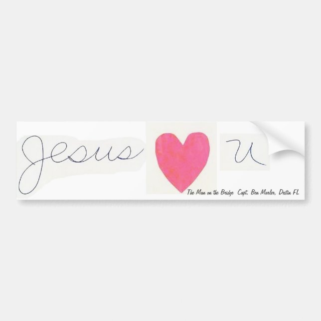 Adesivo Para Carro Homem abundante de Jesus (<3) U Sticker~The na (Frente)
