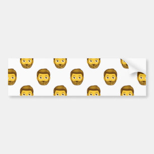 Adesivo Para Carro homem barbudo emoji