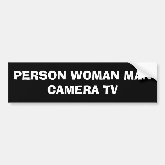 Adesivo Para Carro Homem-Mulher Pessoa Câmera TV Engraçada Trump (Frente)