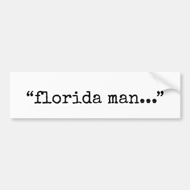 Adesivo Para Carro Homem notório de Florida (Frente)