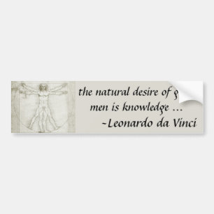 Adesivo Para Carro Homem Vitruviano por Leonardo da Vinci