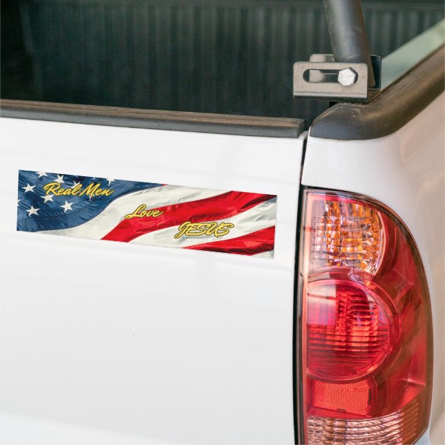 Adesivo Para Carro Homens de verdade amam Jesus (No caminhão)