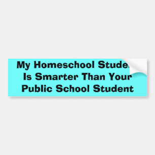 Adesivo Para Carro Homeschool contra a escola pública