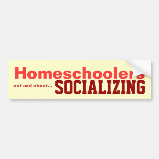 Adesivo Para Carro Homeschoolers - etiqueta socializando