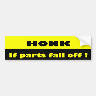 Adesivo Para Carro Honk! Engraçado Humorado