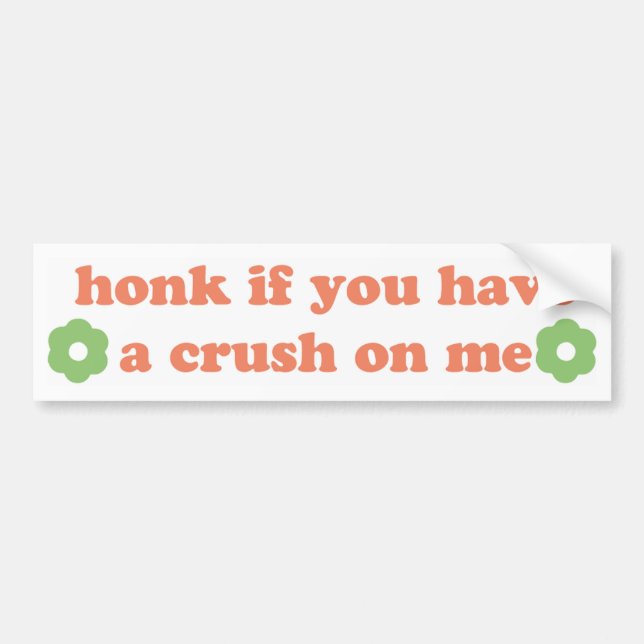 Adesivo Para Carro honk if you have a crush on me (Frente)