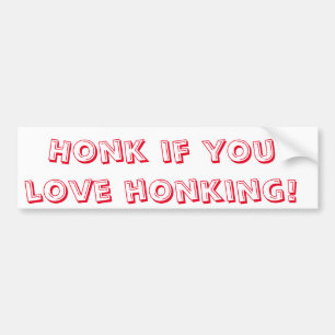 Adesivo Para Carro Honk If You Love Puns!