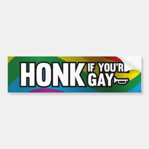 Adesivo Para Carro Honk if you're Gay