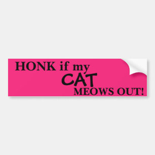 Adesivo Para Carro "HONK se meu GATO mija"