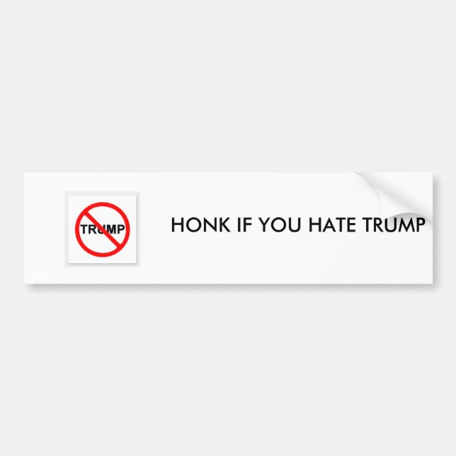 ADESIVO PARA CARRO HONK SE ODEIRA DONALD TRUMP BUMBER STICKER (Frente)