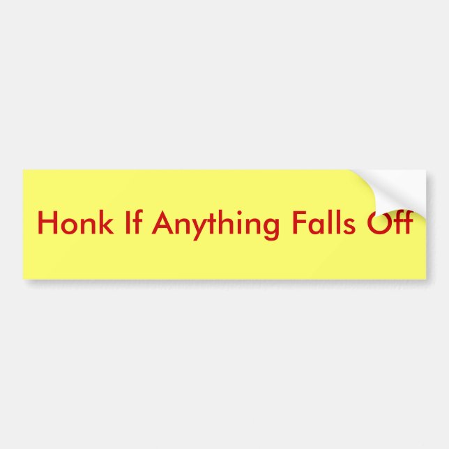 Adesivo Para Carro Honk se qualquer coisa cai (Frente)