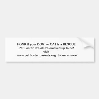 Adesivo Para Carro HONK se seu cão ou gato são um salvamento!
