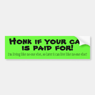 Adesivo Para Carro Honk se seu carro é pago para!
