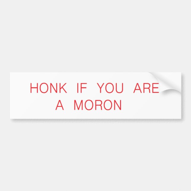 Adesivo Para Carro honk se um parvo (Frente)