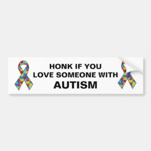 Adesivo Para Carro Honk se você ama alguém com autismo