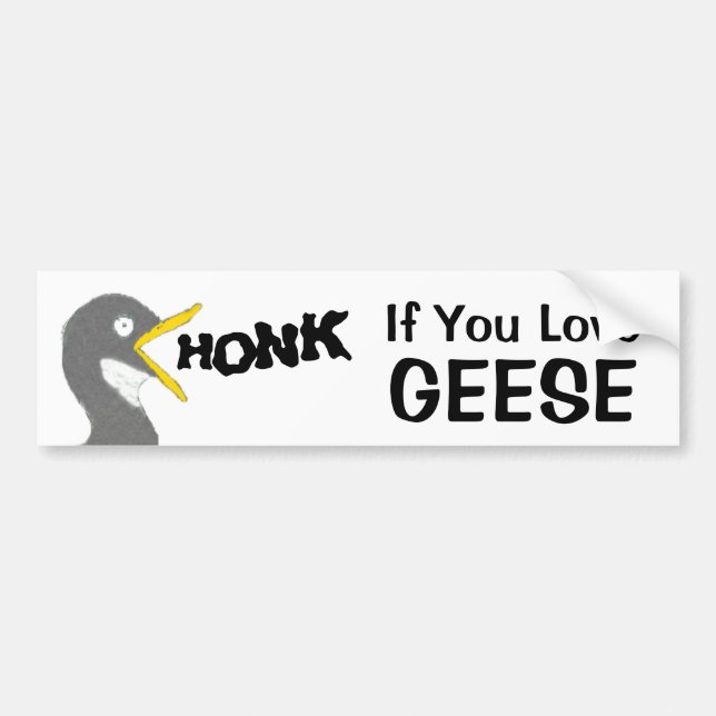 Adesivo Para Carro HONK se você ama gansos (com imagem) (Frente)
