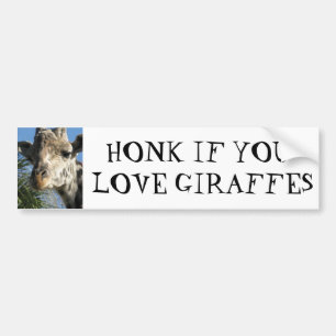 ADESIVO PARA CARRO HONK SE VOCÊ AMA GIRAFAS