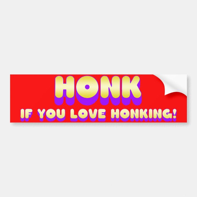 Adesivo Para Carro Honk se você ama Honking (Frente)