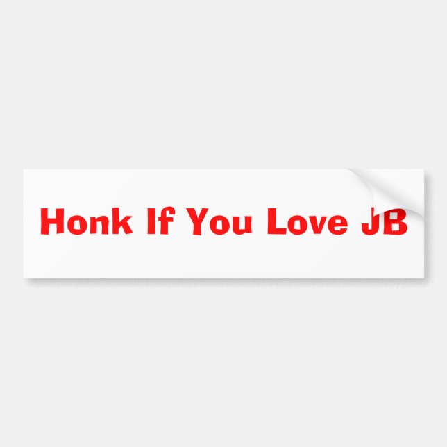 Adesivo Para Carro Honk se você ama JB (Frente)