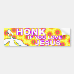Adesivo Para Carro Honk se você ama Jesus!