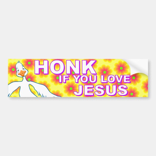 Adesivo Para Carro Honk se você ama Jesus! (Frente)