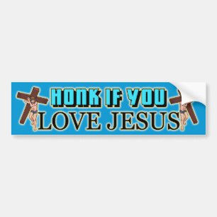 Adesivo Para Carro Honk se você ama Jesus