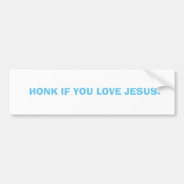 ADESIVO PARA CARRO HONK SE VOCÊ AMA JESUS. (Frente)