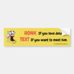 Adesivo Para Carro HONK se você ama Jesus