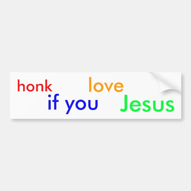 Adesivo Para Carro honk se você ama Jesus (Frente)